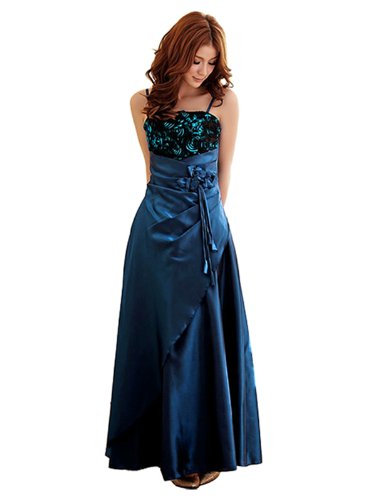 Satin Abendkleid 3106-Blau-E-34/36/38