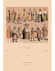 Traditional Dress of Italy 20X30 Paper with Black Frame