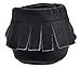 SAYOYO Baby Black Tassels Soft Sole Leather Infant Toddler Prewalker Shoes (Black, 12_Months)