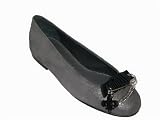 CANDACE ANG Flat w/ Detachable Ruffle Pin in Grey Mist