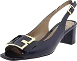 Bruno Magli Women’s Mariane Open-Toe Pump,Navy Patent,36 EU/6 M US