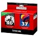 Lexmark No 36 Black & No 37 Color Combo Pack, Return Program Print Cartridges