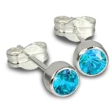 Details zu "SilberDream Ohrringe Zirkonia t&uuml;rkis 925 Sterling Silber Ohrstecker SDO503T"