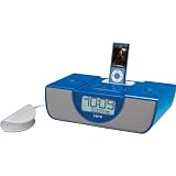 Dual Alarm Clock FM Radio with Pillow Shaker and iPod/iPhone Dock