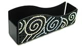 LZ New York Swarovski Crystallized Cloud Design w/Jet, Aquamarine AB, Peridot AB & Jonquil AB Crystals Aluminum Black Business Card Holder /70 Cards