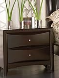 Coaster Contemporary Style Nightstand, Cappuccino Finish