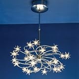 Eurofase 12899-012 Starburst 24-Light Chandelier, Chrome/Crystal