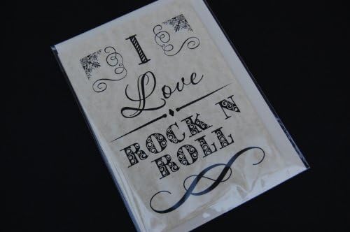 14 x 10cm Parchment Greetings Card I Love Music Rap