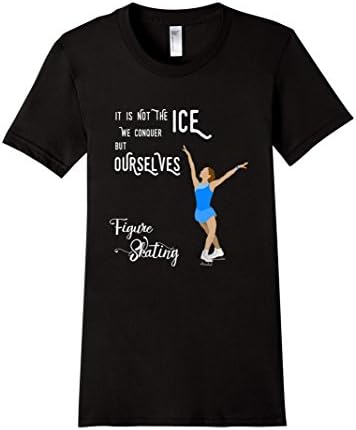 Women's AA Figure Skating T Shirt Inspiration for Skaters Medium Black