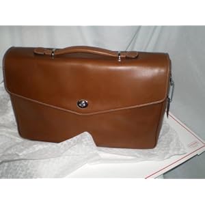 COACH LEATHER BRIEFCASE SV TOBACCO
