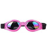 Pet Glasses Dog Sunglasses Dog Glasses Golden Retriever Samoyed Sunglasses Goggles Big Dog Sunglasses (Pink)
