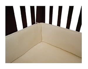 American Baby Company Organic Cotton Velour Crib Bumper, Natural