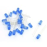 uxcell 発光ダイオードLED　発光色ブルー　２０個セット　２ピン　直径５ｍｍ　　メダル