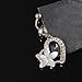 MSmask New Fashion Flower Rhinestone Heart Dangle Ball Belly Button Navel Ring Bar Barbell Body Piercing