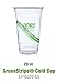 ECO PRODUCTS GreenStripe Clear Compostable 20oz PLA Large Plastic Cups, Case of 1000, Disposable Renewable Plant-Based Cold Cups, For Cold Drinks & Snacks, BPI Certified, ASTM Compliant.
