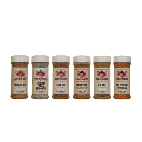 Cook's Choice 6-pack seasoning and Rubs