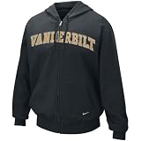 Nike Vanderbilt Commodores Black Classic Full Zip Fleece Hoody Sweatshirt