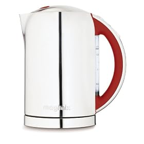 Magimix 11563 Kettle polished stainless steel body with deep red handle