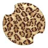 Leopard Print Carsters - Coasters for Your Car