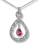 Open Tear Drop Diam. Pave Pendant