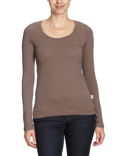 Blaumax Dharma Rund Langarm Damen T-Shirt, Gr. 42 (XL) ,Braun (chocolate 609) Preisvergleich