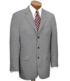 Traveler Suit Separate 3-Button Jacket- Black/White Microcheck
