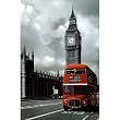 London (Red Bus) Art Poster Print - 24x36