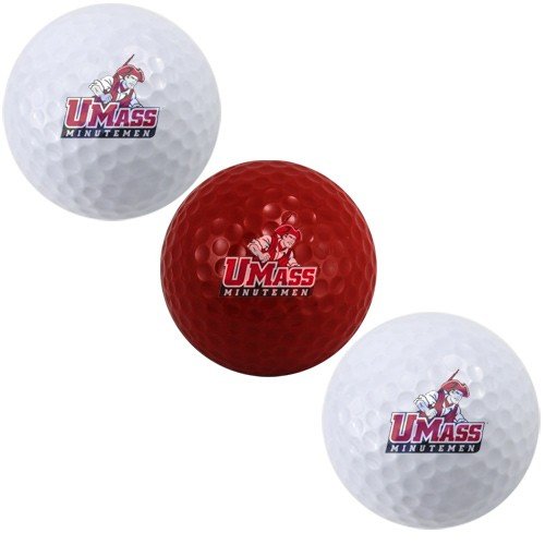 Massachusetts Minutemen Three Pack Of Golf Balls