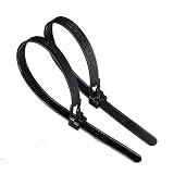 【ノーブランド 品】黒　　200x 8ｍｍ　100本入り　ナイロン　再利用可能　耐候性結束バンド　ワンタッチロック方式