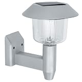 EGLO Solar-LED Wandleuchte Silber/Klar