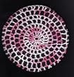 Pink Multi Classic Crocheted Hair Bun Cover XL