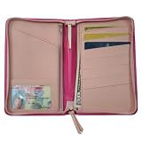 Passport Travel Wallet Color: Wildberry with Carnation Pink