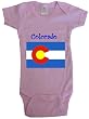 COLORADO FLAG - Flag-Series - White, Blue or Pink Onesie / Baby T-shirt