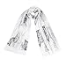 Elegant Vintage Butterfly Frayed End Scarf Wrap, Off White