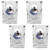 Vancouver Canucks 4pc Square Shot Glass Set NHL Hockey