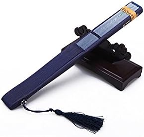Japanese-style silk folding fan of classical silk fan female high-end gift (Blue)