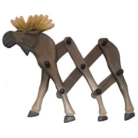 Squire Boon Village Wooden Moose Clothes Rack