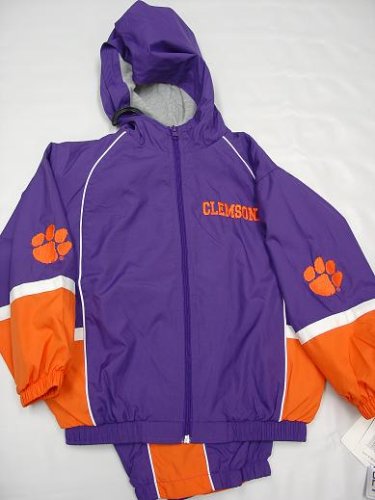 Buy Clemson Tigers Youth / Kids 2 pc Wind Suit hooded jacket and pants