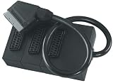 Black 3 Way Scart Splitter