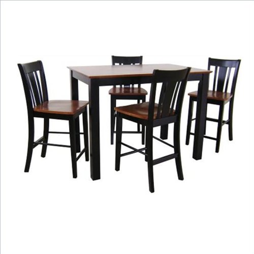 International Concepts Shaker Style Counter Height Gathering Table in Black Cherry Finish