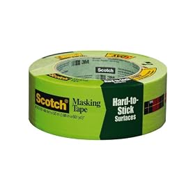 Click here to buy 3M 2060 Scotch Masking Tape for Hard-to-Stick Surfaces, 2-Inch x 60-Yard, 1-Pack by 3M.