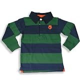 Charlie Rocket - Toddler Boys Long Sleeved Polo, Navy, Green