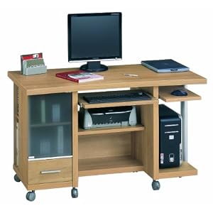 Jahnke Sahara Computer Powerline Workstation with Castors