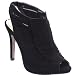 Anne Michelle Women's SYMPHONY-39 Fringe Slingback Booties (6, Black)