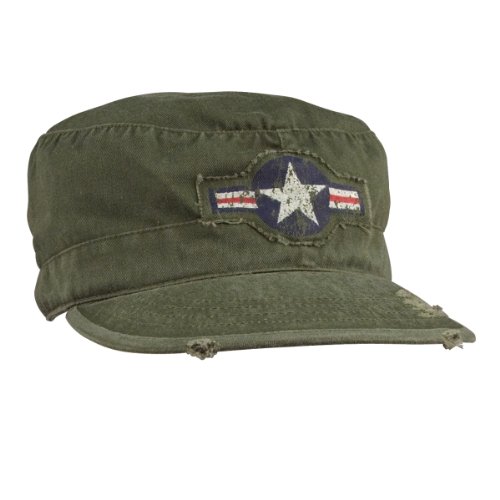 Vintage Olive Drab ''Air Corp'' Fatigue Cap - Medium