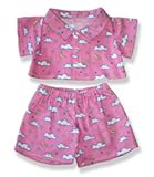Pink PJ's Outfit Teddy Bear Clothes Fit 14" - 18" Build-a-bear, Vermont Teddy Bears, and Make Your Own Stuffed Animals