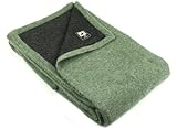 IMAGE OF Reversible Alpaca Wool Blanket Two Colors, King, Soft Green