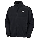 Columbia Wisconsin Badgers Black Flanker Full Zip Jacket