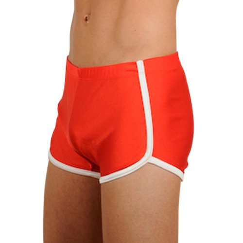 Men's New Red Retro Fitness Hot / Workout Gym Short By Gary Majdell Sport Size Large