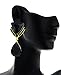 Triangular & Teardrop Gemstone Fashion Clip On Dangling Earrings